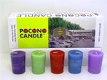pack of 18 hour double scented votive candles in a variety of colors