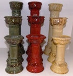 3pc. Ceramic Pillar Candle Holder Sets